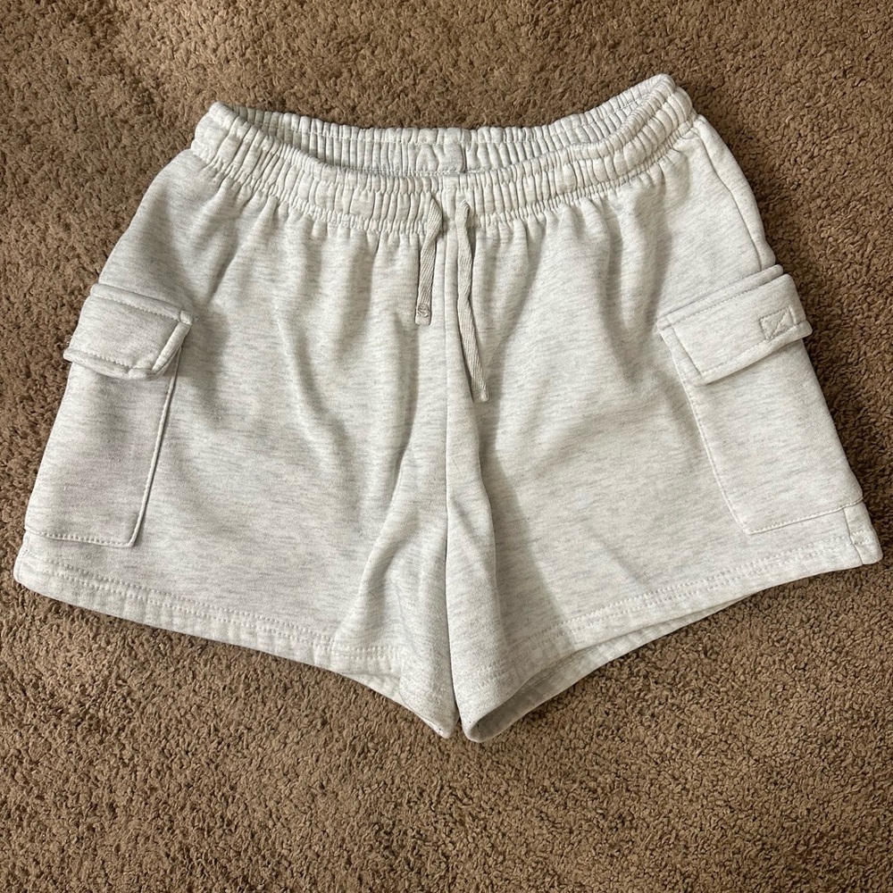 Gray Casual Cargo Shorts